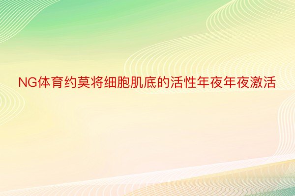 NG体育约莫将细胞肌底的活性年夜年夜激活